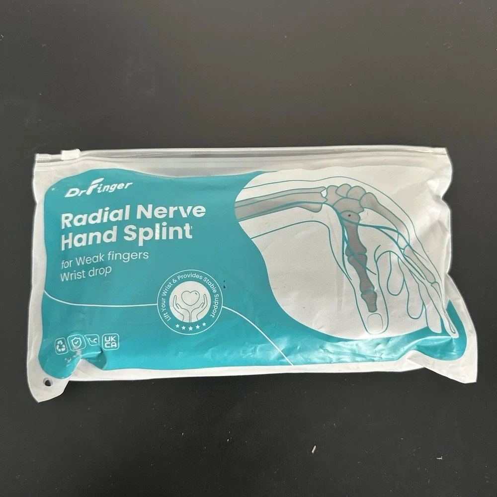 DrFinger Radial Nerve Palsy Splint for Wrist Drop, Adjustable Static Fingers ...